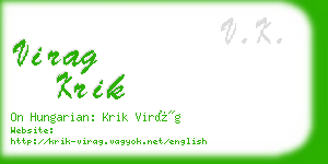 virag krik business card